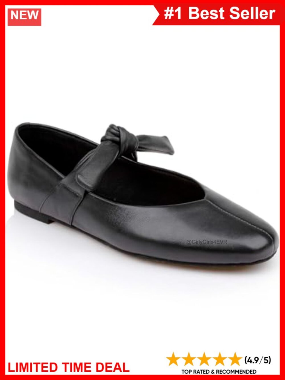 Round Toe Mary Jane Flats Faux Leather Pull-On Formal Womens Shoes